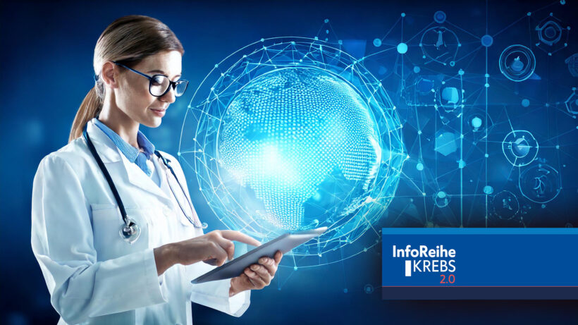 Arzt mit Tablet und künstliche Intelligenz arbeiten zusammen